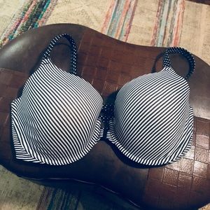 Victoria’s Secret strappy black and white bra